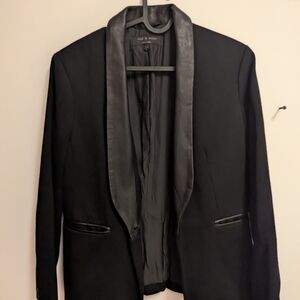 Rag & Bone Womens Blazer Black Wool Long Sleeve Size 4